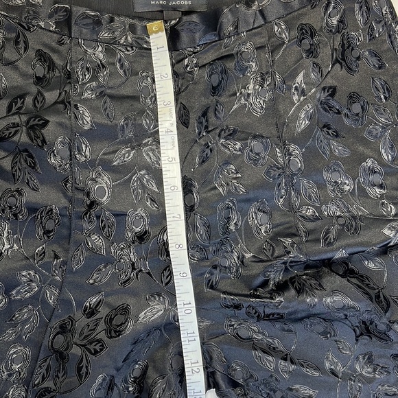 Marc Jacobs Black Satin Jacquard Dress Pants Size 6 - Picture 11 of 12